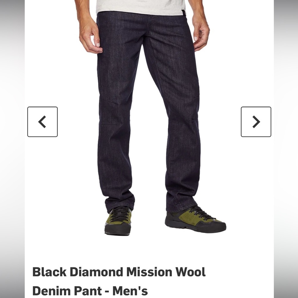 BNWT Black Diamond Mission Wool Denim Pants